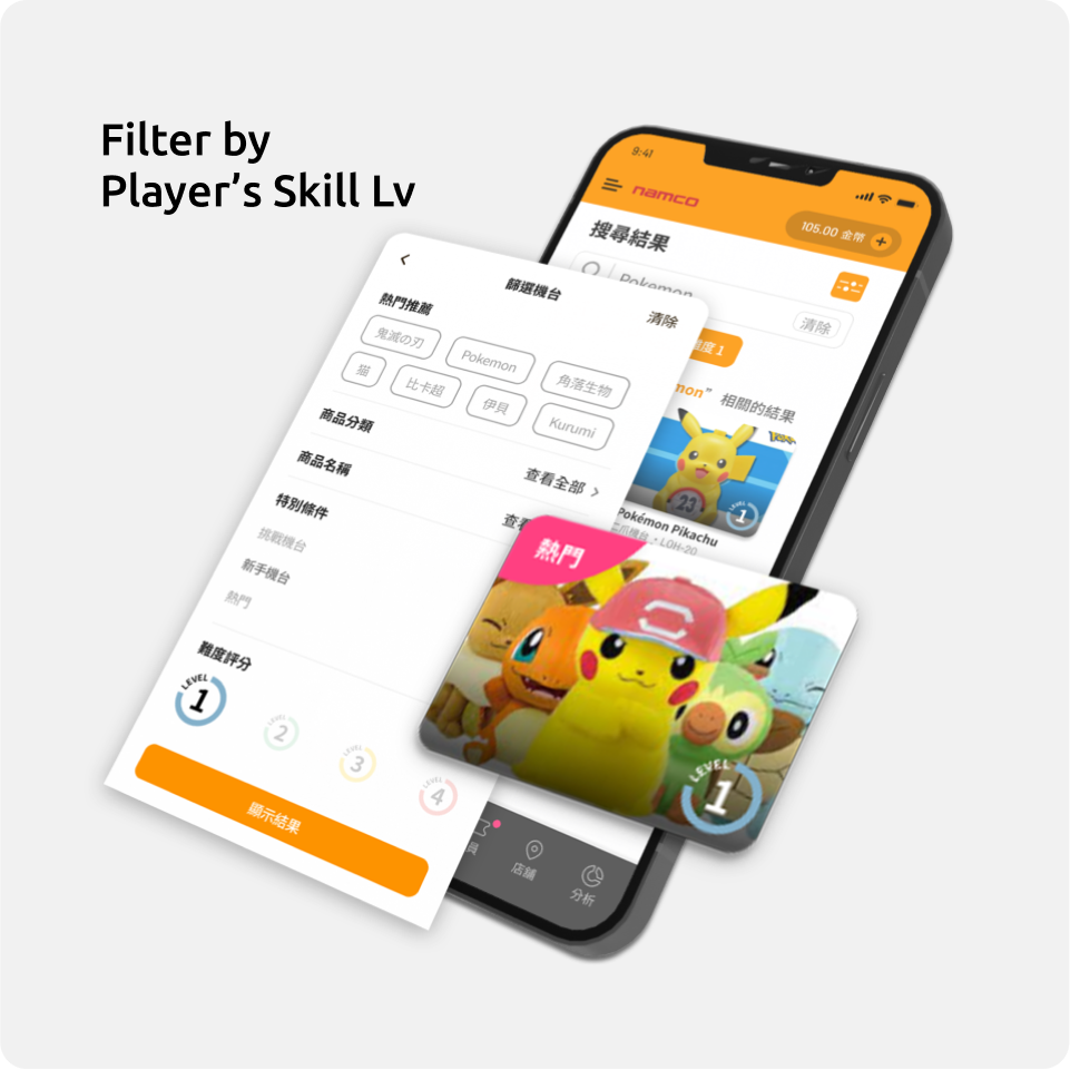 Filter player by different level